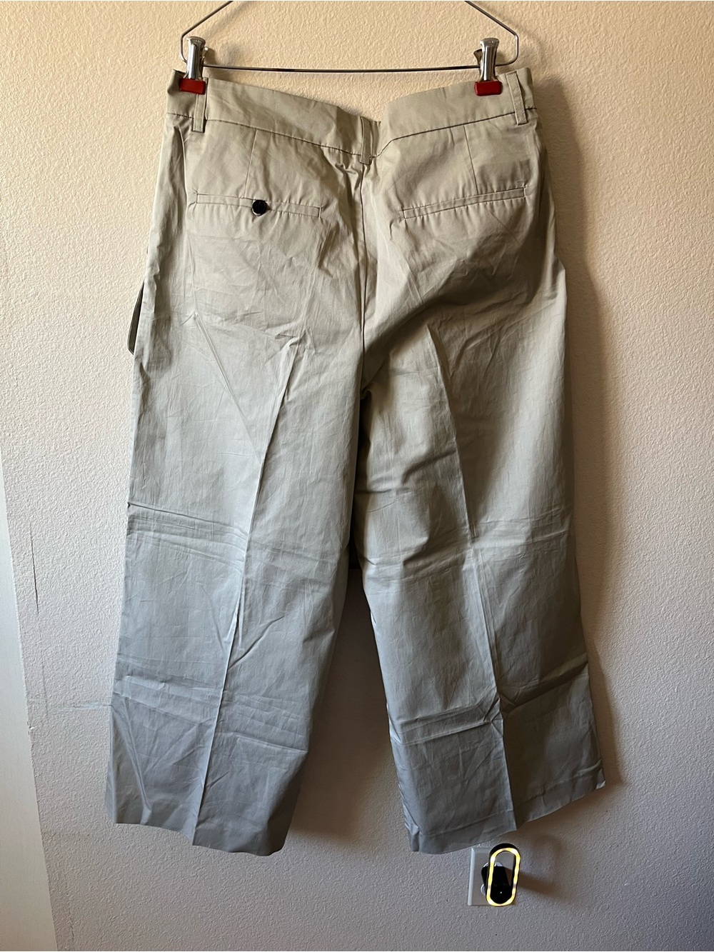 Zara Khaki Pleated Wide-Leg Cargo Pants Size L NWOT - Picture 6 of 8